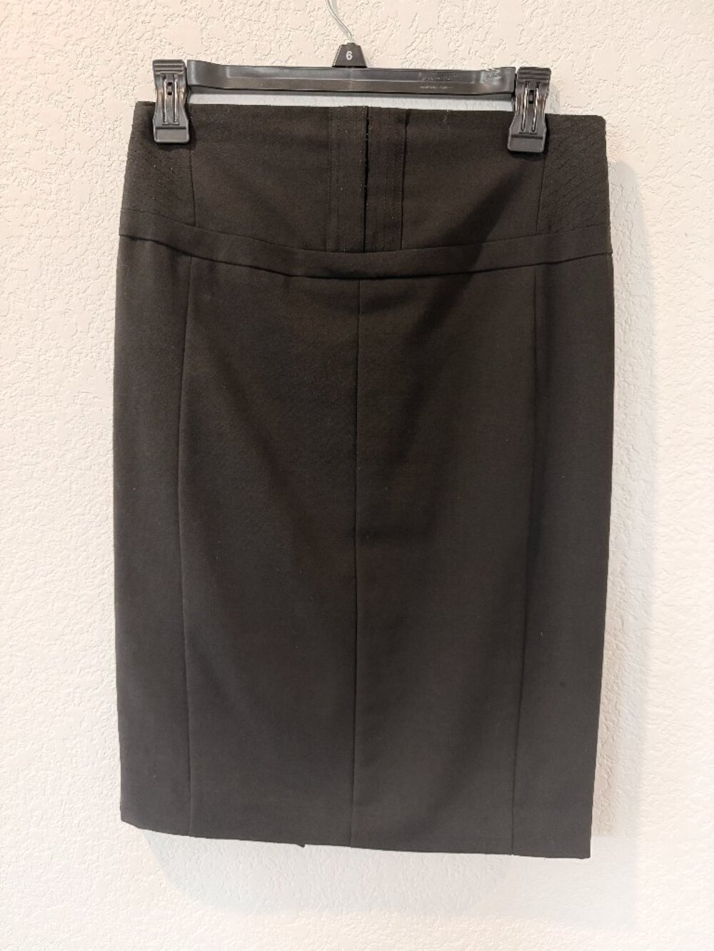 Express Design Studio Black Pencil Skirt Size 2 Leopard Print Lined Career Skirt